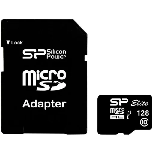 Карта памет Silicon Power Elite /class 10 128GB mSD Card UHS-1 (U1) R/W: up to 85/10 MB/s ECC function Shock/water/x-ray