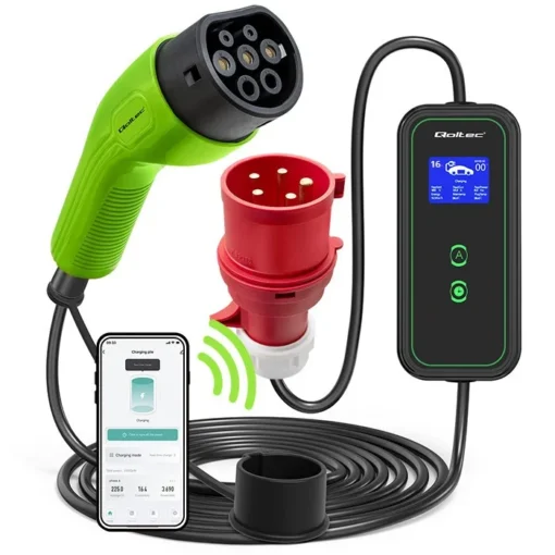 Qoltec Mobile EV charger with adjustable 2in1