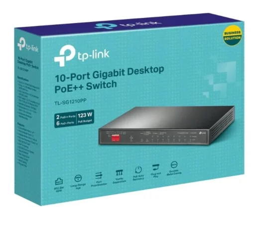 TP-LINK Switch 10xGE PoE+/PoE++ SG1210PP - Image 4