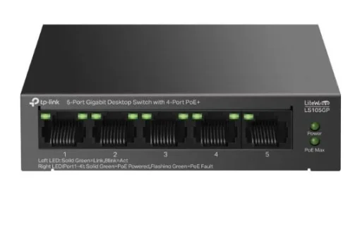 TP-LINK Switch LS105GP 5xGE PoE+ - Image 3