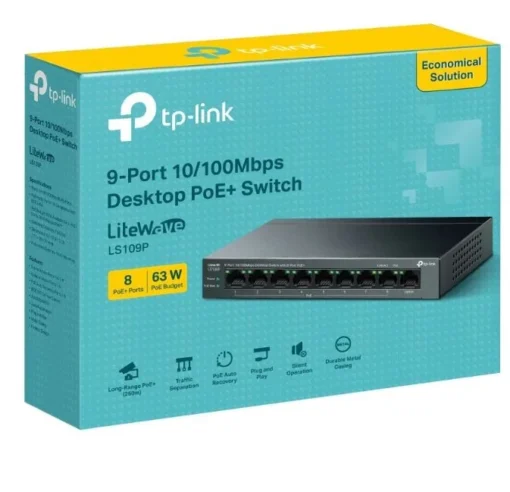 TP-LINK Switch LS109P 9xGE PoE+ - Image 4