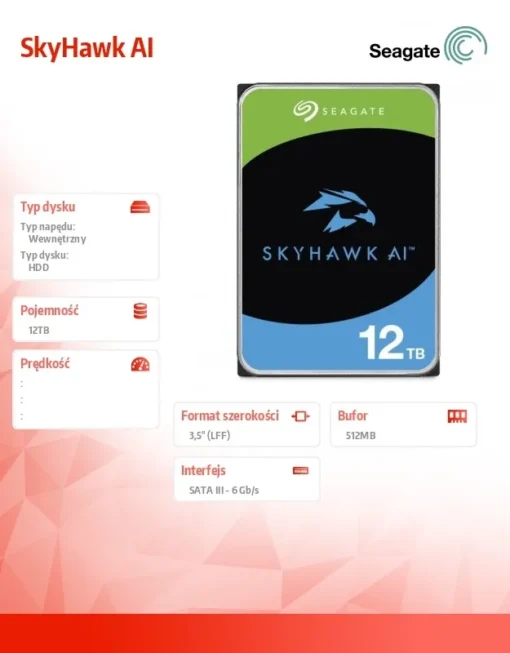 Seagate Hard drive SkyHawk AI 12TB 3,5 inches 512MB - Image 5