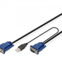 Digitus кабел Octopus for KVM 2xVGA 2xPS/2 1xUSB 18m