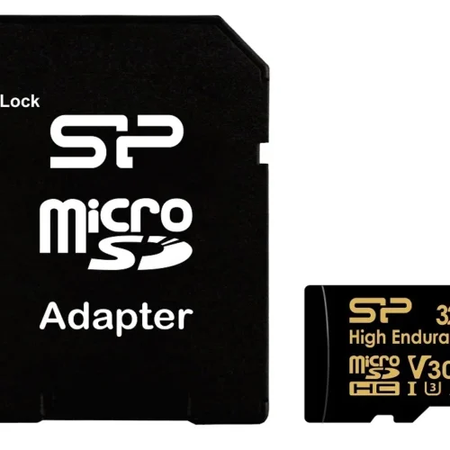 Silicon Power памет card microSDHC High Endurance 32GB V30 UHS-1 U3 A1 24/7 + адаптер
