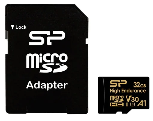 Silicon Power памет card microSDHC High Endurance 32GB V30 UHS-1 U3 A1 24/7 + ADAPTER