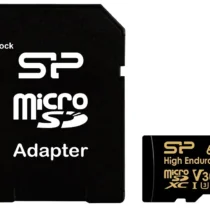 Silicon Power памет card microSDXC High Endurance 64GB V30 UHS-1 U3 A1 24/7 + ADAPTER