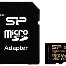 Silicon Power памет card microSDXC High Endurance 256GB V30 UHS-1 U3 A1 24/7 + ADAPTER