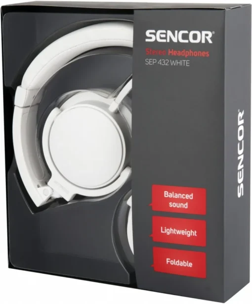 Sencor Headphone SEP 432 WHITE 20Hz-20kHz, 32ohm - Image 5