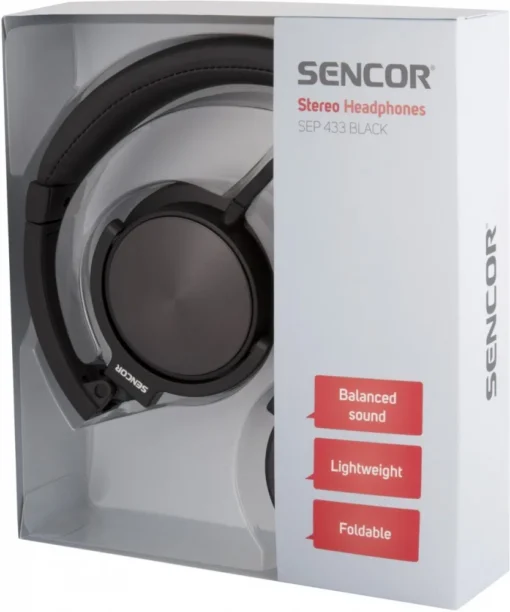 Sencor Headphone SEP 433 Black 20Hz-20kHz, 32ohm - Image 3