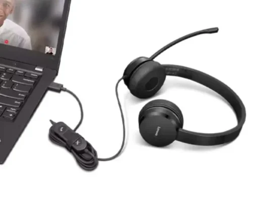 Lenovo USB-A Wired Stereo On-Ear Headset 4XD1K1826 - Image 2