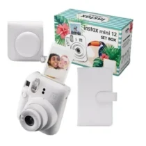 Fujifilm Camera Instax mini 12 BIG BUNDLE (camera+ case + album) white