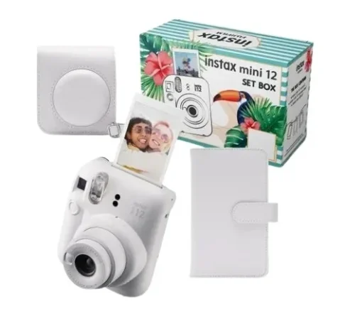 Fujifilm Camera Instax mini 12 BIG BUNDLE (camera+ case + album) white