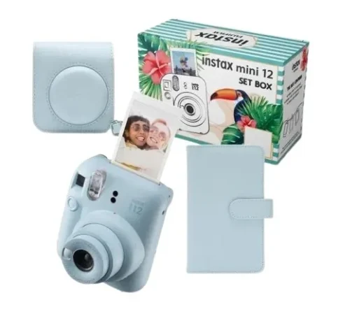 Fujifilm Camera Instax mini 12 BIG BUNDLE (camera+ case + album) blue