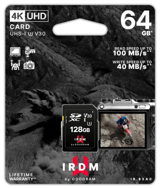 GOODRAM памет card SD IRDM 64GB UHS-I U3 - Image 2