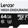 Lexar microSD card 64GB C10 A1 U3 V30 100/35MB/s CL10 adapter