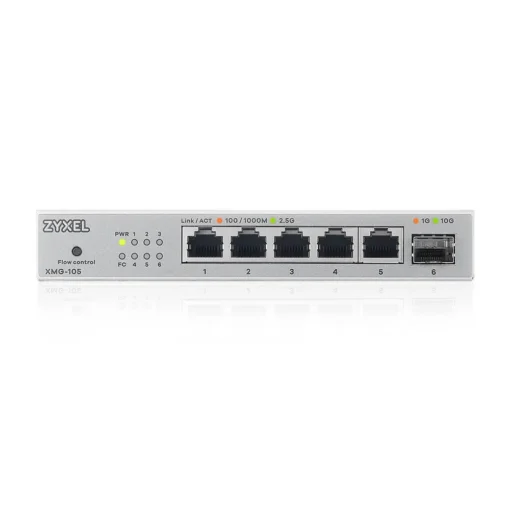 Zyxel 5-Port 2.5G Unmanaged Switch with 10G Uplink XMG-105-ZZ0101F - Image 2