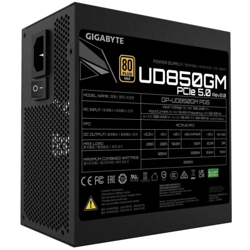 Gigabyte захранващ блок UD850GM PG5 850W 80PLUS GOLD PFC ATX - Image 5