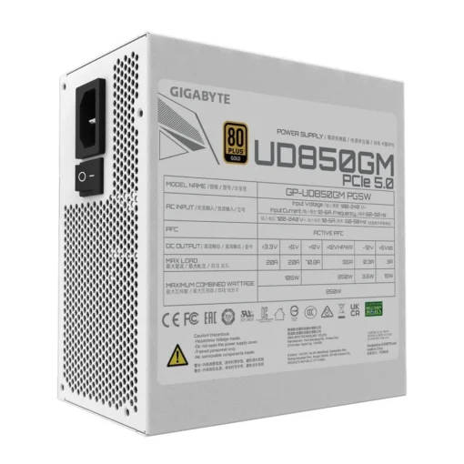 Gigabyte захранващ блок UD850GM PG5 850W 80PLUS GOLD PFC ATX white - Image 3