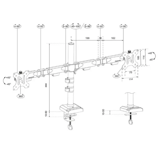 Neomounts Ramię do monitora DS60-600BL2 - Image 2