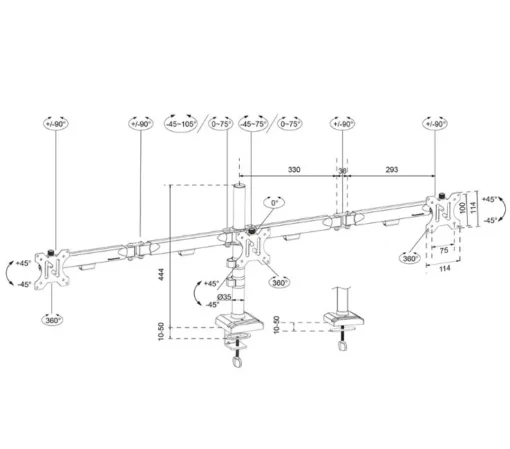 Neomounts Ramię do monitora DS60-600BL3 - Image 2