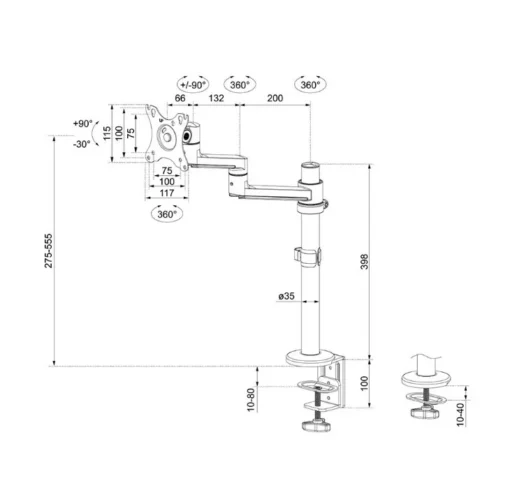 Neomounts Ramię do monitora DS60-425BL1 - Image 2