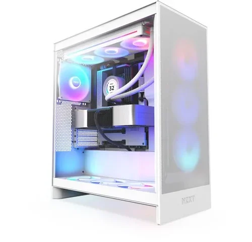 NZXT кутия за компютър NZXT H7 FLOW RGB MIDI white