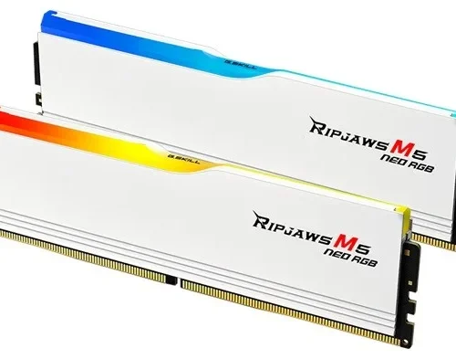 G.SKILL памет PC DDR5 64GB (2x32GB) Ripjaws M5 Neo RGB AMD 6000MHz CL36 бял