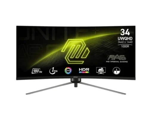 MSI Monitor 34 inches MAG 345CQR LED/WQHD/Curved/180Hz/black