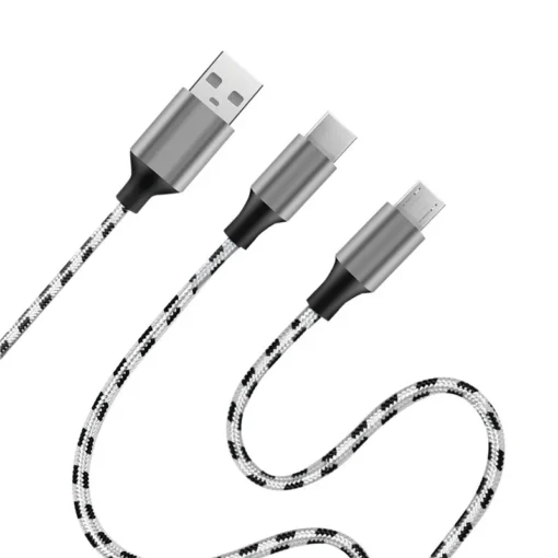 LogiLink USB2.0 кабел, A/M to micro-USB + USB-C, 1.2m - Image 3