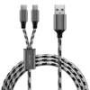 LogiLink USB2.0 кабел A/M to micro-USB + USB-C 1.2m