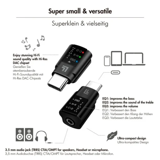 LogiLink USB-C DAC audio adapter with EQ, USB-C to 3.5mm - Image 3