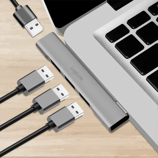 LogiLink Ultraslim USB-A to 1xUSB 3.0 , 3xUSB 2.0 - Image 4