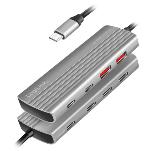 LogiLink Ultra lim USB3.2 hub 2x USB-A, 5xUSB-C, PD, 100 - Image 3