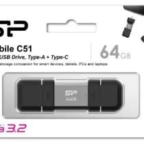 Silicon Power Pendrive C51 64GB USB-A USB-C 120 MB/s Silver