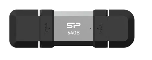 Silicon Power Pendrive C51 64GB USB-A USB-C 120 MB/s Silver - Image 2