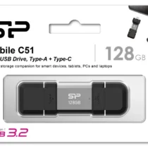 Silicon Power Pendrive C51 128GB USB-A USB-C 120 MB/s Silver