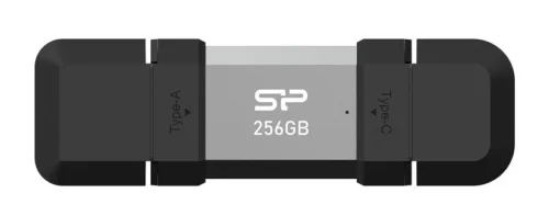 Silicon Power Pendrive C51 256GB USB-A USB-C 200 MB/s Silver - Image 2