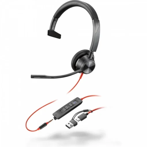 POLY Headset Blackwire 3315 -M USB-C +USB-C/A 8X218AA