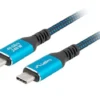 Lanberg Кабел USB-C M/M USB4 1.5M 240W 60HZ czarno-niebieski