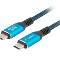 Lanberg Кабел USB-C M/M USB4 2M 240W 8K 60HZ czarno-niebieski