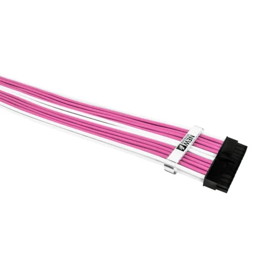 1stPlayer комплект удължителни кабели Custom Modding Cable Kit Pink/White - ATX24P EPS PCI-e -