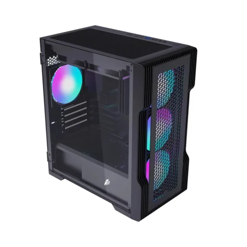 1stPlayer кутия Case mATX - TRILOBITE T3 Mesh Black - Image 2