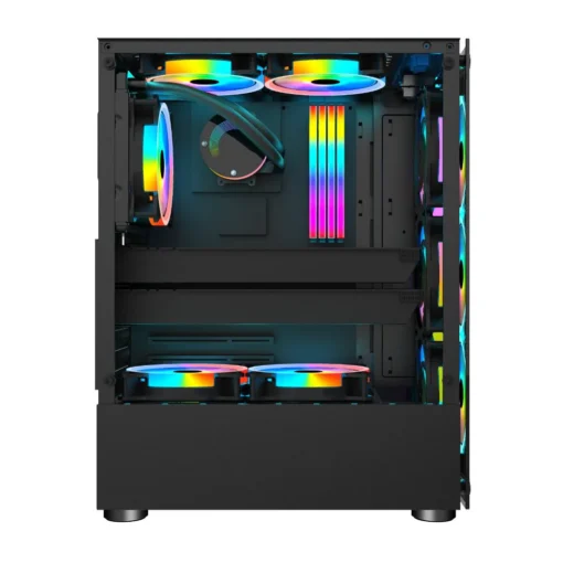 1stPlayer Кутия Case ATX - Fire Dancing V2-A RGB - 4 fans included - Image 3