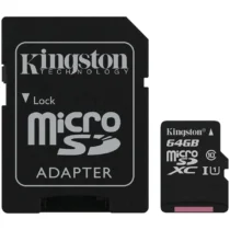 Карта памет Kingston 64GB micSDXC Canvas Select Plus 100R A1 C10 Card + ADP