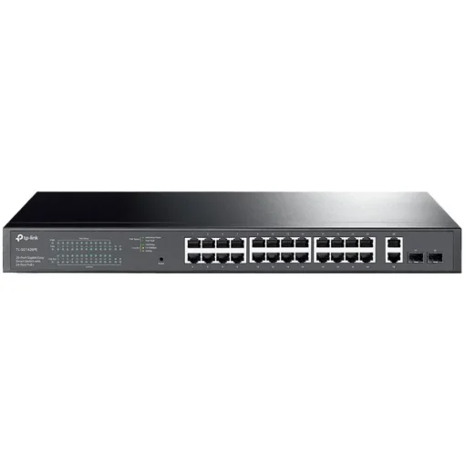 Kомутатор 28-port gigabit Easy Smart switch with 24 PoE+ ports 26 10/100/1000Mbps RJ-45 ports 2 SFP uplink ports complia