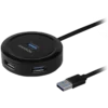 USB хъб AXAGON HUE-P1A 4x USB3.2 Gen 1 ROUND hub micro USB power IN 30cm USB-A cable