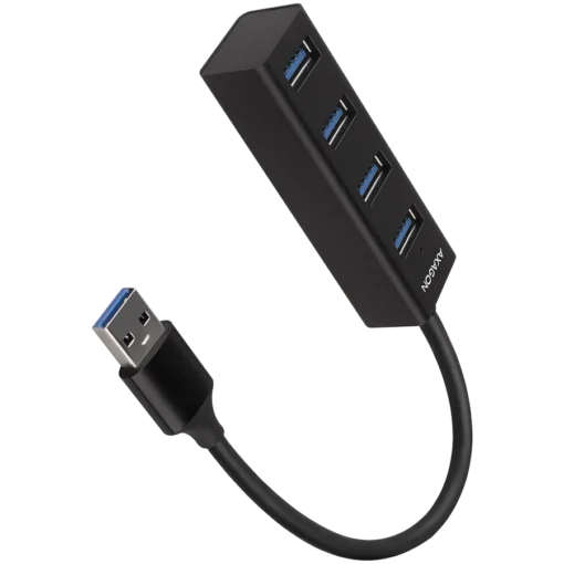 USB хъб AXAGON HUE-M1A 4x USB3.2 Gen 1 MINI hub metal 20cm USB-A cable