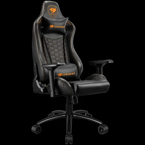 Геймърски стол COUGAR OUTRIDER S Black, Gaming Chair, Body-embracing High Back Design, Premium PVC Leather, Head and Lumbar Pillow, 180º Reclining, Full Steel Frame, 4D Adjustable Armrest, Class 4 Gas Lift Cylinder - Image 12