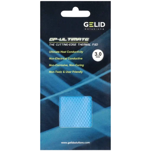 Охладител за процесор Охладител GELID GP-ULTIMATE 90 x 50 THERMAL PAD Single Pack (1pc included): 3 mm Density (g/cm3):