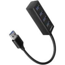 USB хъб AXAGON HUE-M1AL 4x USB 3.2 Gen 1 MINI hub metal 1.2m USB-A cable